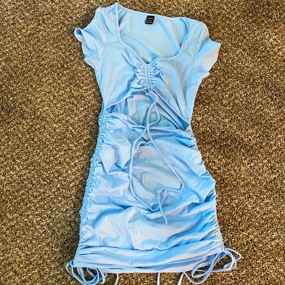 Body con dress with ties